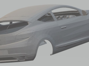 renault megane 3 coupe printable body car 3D प्रिंट मॉडल