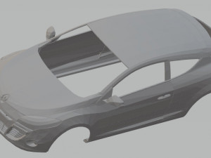 renault megane 3 coupe printable body car 3D प्रिंट मॉडल