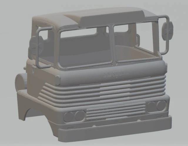 scammell trunker 1960s printable cab 3D Print Model .c4d .max .obj .3ds .fbx .stl .blend 