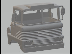 scammell trunker 1960s printable cab 3D 프린트 모델