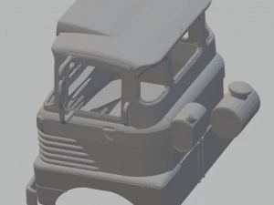 scammell trunker 1960s printable cab 3D Print Model