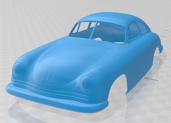 porsche 356 coupe 1948 printable body car Modelo de impresión 3D .c4d .max .obj .3ds .fbx .stl .blend 