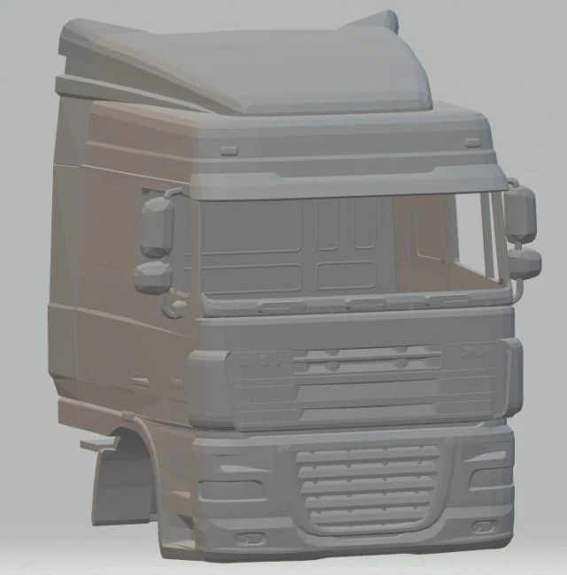 daf xf printable cab truck 3D Print Model .c4d .max .obj .3ds .fbx .stl .blend