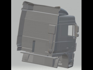 daf xf printable cab truck 3D Print Model