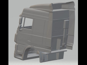 daf xf printable cab truck 3D Print Model