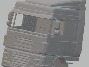 daf xf printable cab truck 3D Print Model