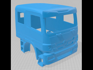 mercedes actros double cabin printable truck 3Dプリントモデル