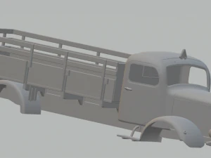 Mercedes l5000 afdrukbare vrachtwagen 3D printmodel