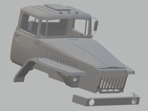 ural 44202 printable cabin truck 3D Print Model