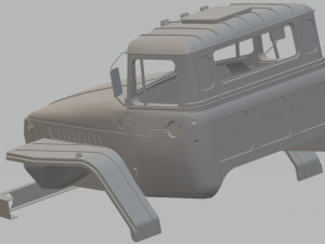 ural 44202 printable cabin truck 3D Принт Модель