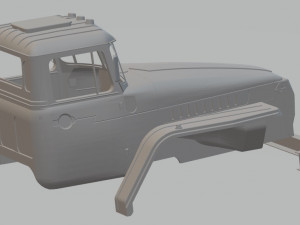 ural 44202 printable cabin truck 3D Принт Модель