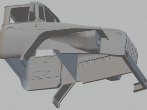 ural 44202 printable cabin truck 3D Принт Модель