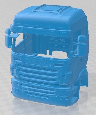 Scania R730 2010 Printable Cabin Truck Modelo de impresión 3D .c4d .max .obj .3ds .fbx .stl .blend 