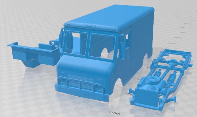grumman olson 1986 printable truck 3D Print Model .c4d .max .obj .3ds .fbx .stl .blend 