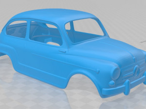 fiat 600 d 1960 - seat 600 printable body car Modelo de Impressão 3D