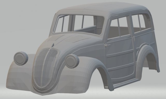 fiat 500 b belvedere 1939 printable body car 3D 프린트 모델 .c4d .max .obj .3ds .fbx .stl .blend 