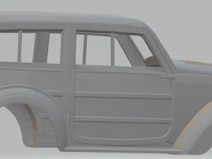 fiat 500 b belvedere 1939 printable body car 3D 프린트 모델