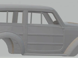 fiat 500 b belvedere 1939 printable body car 3D Print Model