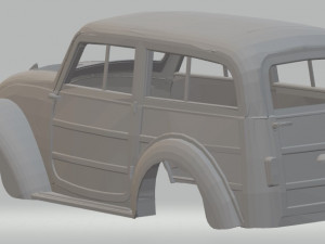 fiat 500 b belvedere 1939 printable body car 3D 프린트 모델