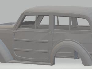 fiat 500 b belvedere 1939 printable body car 3D 프린트 모델