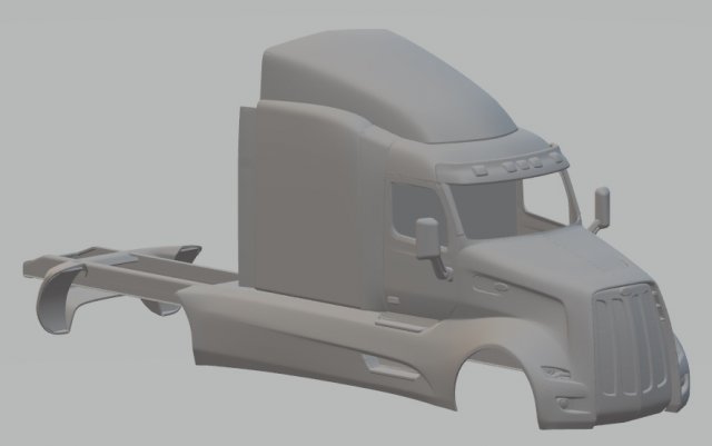 peterbilt rig2 cheran printable truck 3D प्रिंट मॉडल .c4d .max .obj .3ds .fbx .stl .blend 