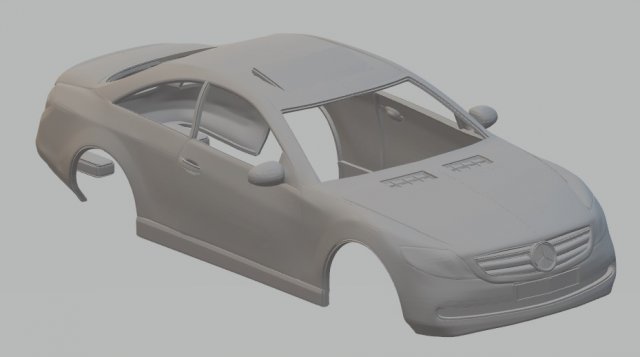 mercedes cl 500 2007 printable body car 3D Print Model .c4d .max .obj .3ds .fbx .stl .blend 