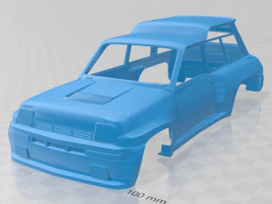 renault 5 6 wheels printable body car 3D Print Model
