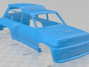 renault 5 6 wheels printable body car 3D-Druckmodell