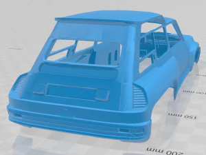 renault 5 6 wheels printable body car 3D Print Model