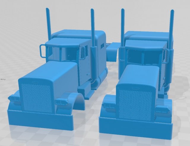 Peterbilt 359 printable body truck Modelo de impresión 3D .c4d .max .obj .3ds .fbx .stl .blend 