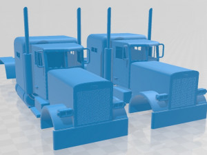 Peterbilt 359 printable body truck Modelo de impresión 3D