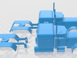 Peterbilt 359 printable body truck Modelo de impresión 3D