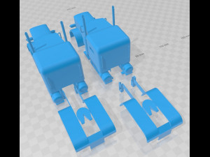 Peterbilt 359 printable body truck Modelo de impresión 3D