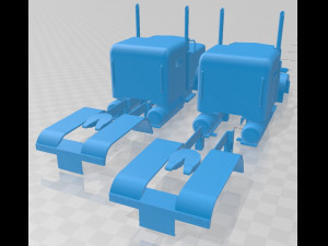 Peterbilt 359 printable body truck Modelo de impresión 3D