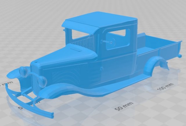 model b pickup 1932 printable body truck 3D 프린트 모델 .c4d .max .obj .3ds .fbx .stl .blend 