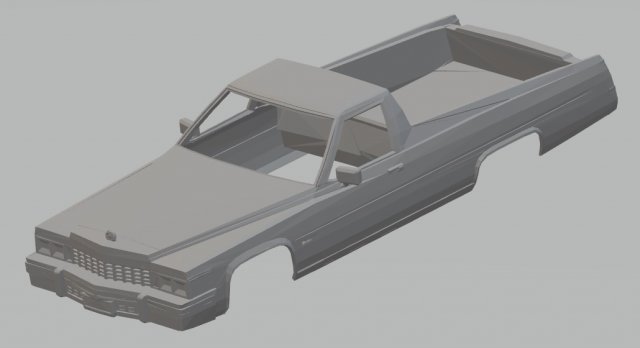 cadillac el camino 1977 printable body car 3D Принт Модель .c4d .max .obj .3ds .fbx .stl .blend 
