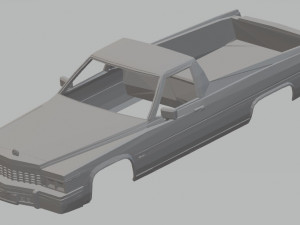 cadillac el camino 1977 printable body car 3Dプリントモデル