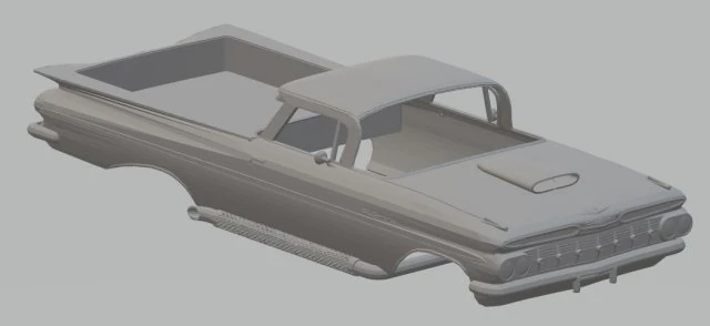 chevrolet el camino 1959 printable body car 3D Print Model .c4d .max .obj .3ds .fbx .stl .blend 