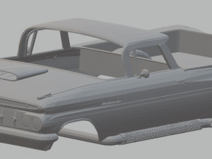 chevrolet el camino 1959 printable body car Modello di stampa 3D