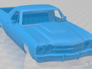 Chevrolet el camino 1970 printable body car Modelo de Impressão 3D