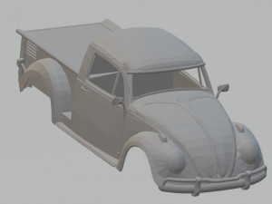 volkswagen beetle pick up printable body car Modelo de Impressão 3D