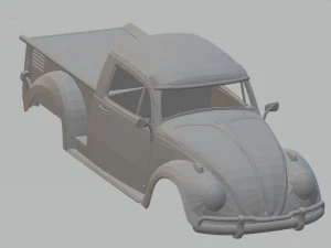 volkswagen beetle pick up printable body car 3D Print Model
