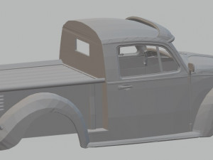 volkswagen beetle pick up printable body car Modelo de Impressão 3D