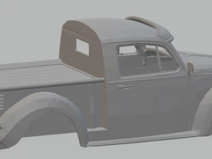 volkswagen beetle pick up printable body car 3D Print Model
