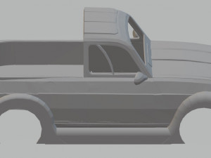 renault 4 pick up printable body car Modello di stampa 3D