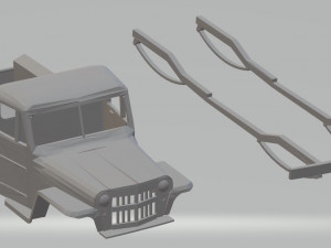 jeep willys pick up 1946 printable body car Modelo de impresión 3D