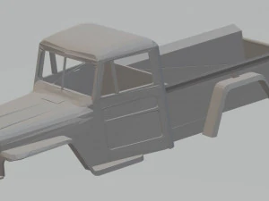 jeep willys pick up 1946 printable body car 3D Print Model