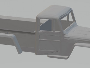 jeep willys pick up 1946 printable body car 3D Baskı Modeli