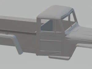 jeep willys pick up 1946 printable body car 3D Print Model