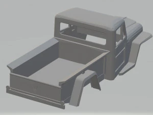 jeep willys pick up 1946 printable body car 3D Print Model